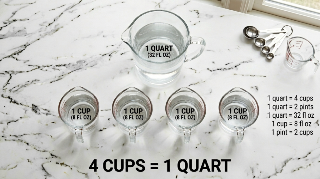 How Many Cups in a Quart Scaling Up Your Measurements