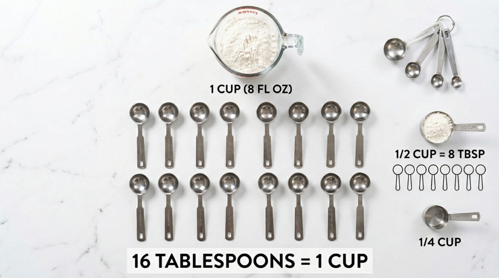 How Many Tablespoons in a Cup Breaking Down Smaller Measurements