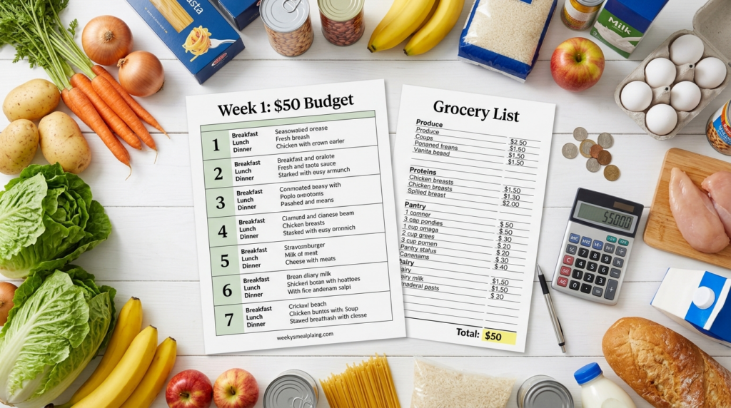 A Real Weekly Meal Plan With an Actual Grocery List