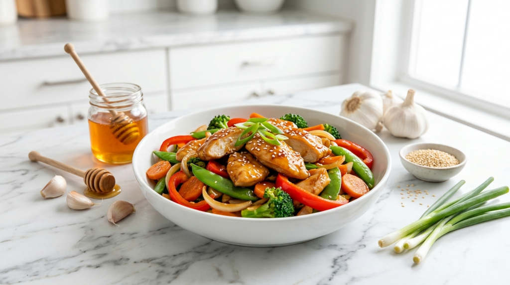 3. Honey Garlic Chicken Breast Stir-Fry
