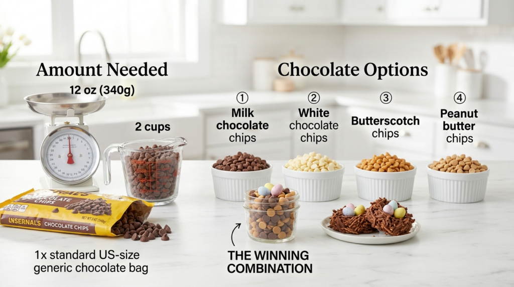 Chocolate for Bird's Nest Cookies