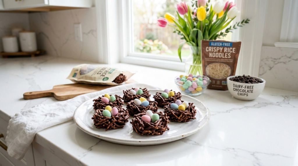 Gluten-Free and Dairy-Free Easter Bird's Nest Cookies
