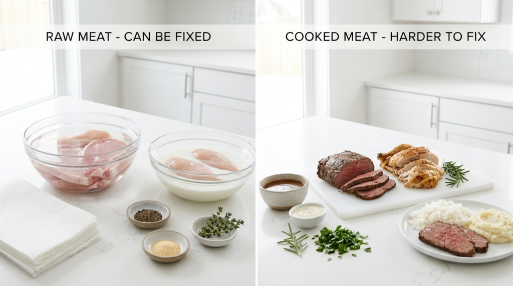 How to Fix Oversalted Meat Solutions for Raw and Cooked Cuts