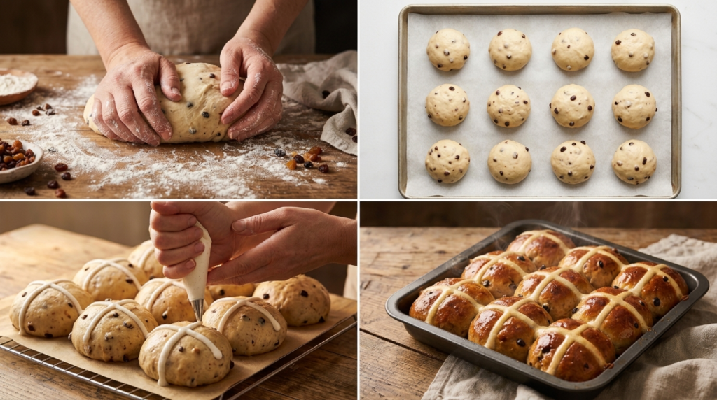 How to Make Hot Cross Buns Step by Step