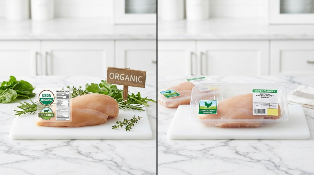 Organic vs. Conventional Chicken Breast