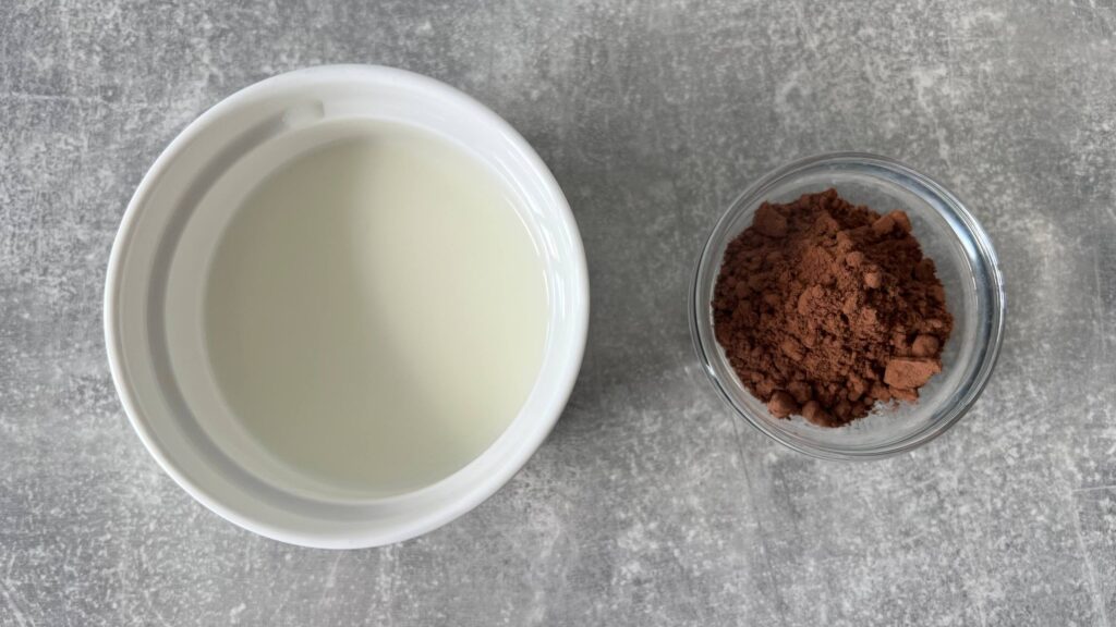 Make the soak while the cake bakes